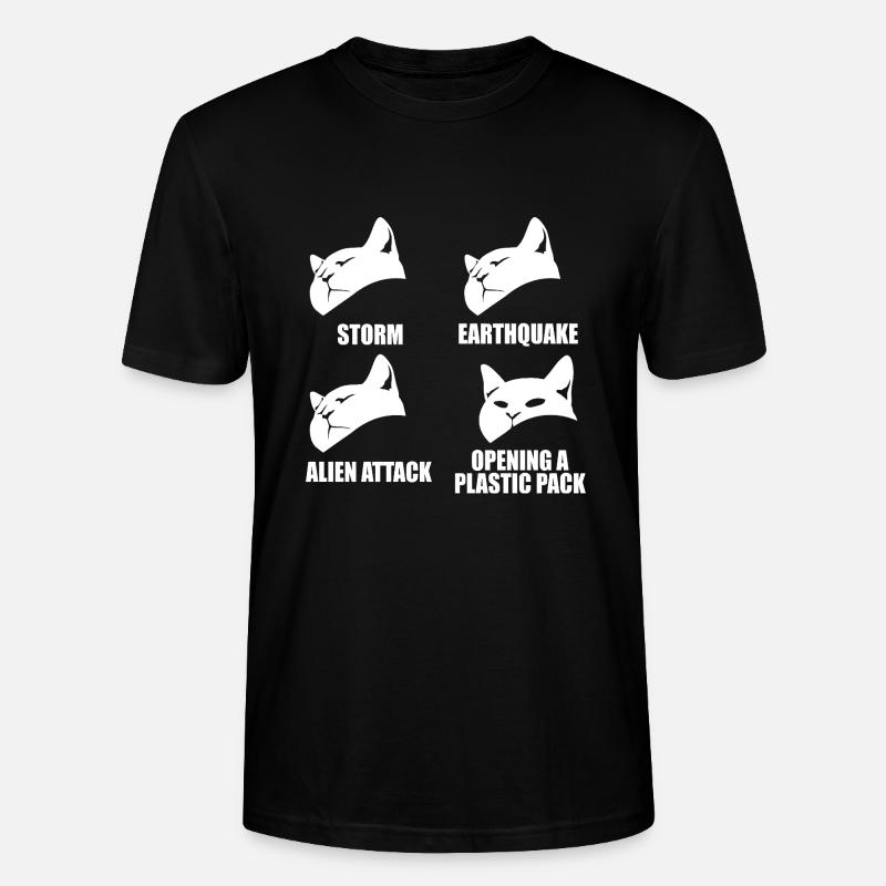 Cat - selective perception - saying - Stanley/Stella CRAFTER Unisex Organic T-Shirt - black