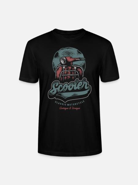Sommer - Rollerfahrer - Spanienfeeling - Stanley/Stella Unisex Bio-T-Shirt CRAFTER - Schwarz