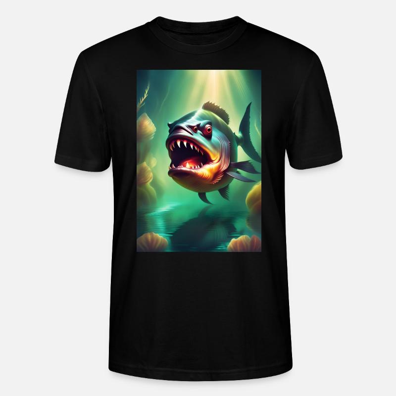 Abnorme Monsterfische - Stanley/Stella Unisex Bio-T-Shirt CRAFTER - Schwarz