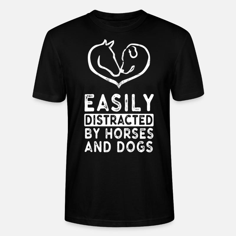 Pferde Hunde - Stanley/Stella Unisex Bio-T-Shirt CRAFTER - Schwarz