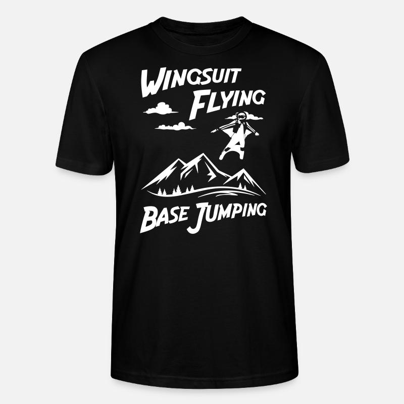 Wingsuit Flying Base Jumping - Stanley/Stella Unisex Bio-T-Shirt CRAFTER - Schwarz