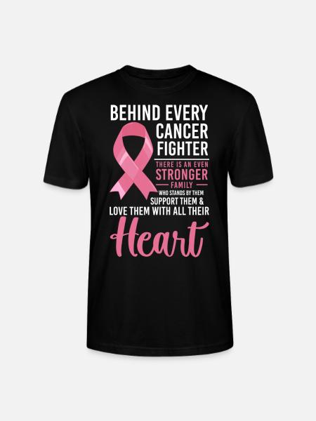 Cancer Fighter Fight Cancer - Stanley/Stella CRAFTER Unisex Organic T-Shirt - black