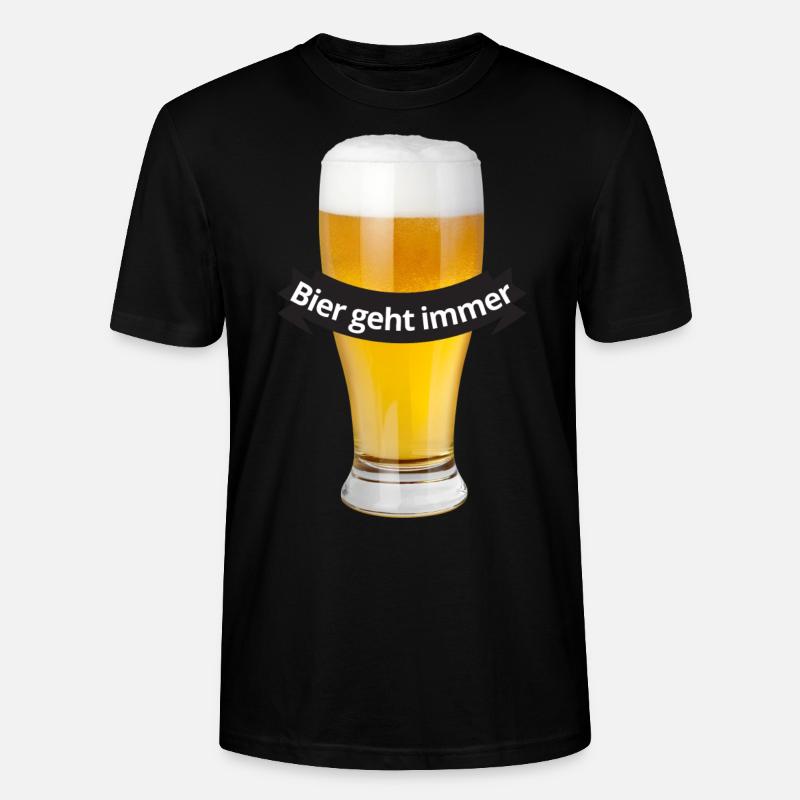 Bier geht immer - Stanley/Stella Unisex Bio-T-Shirt CRAFTER - Schwarz