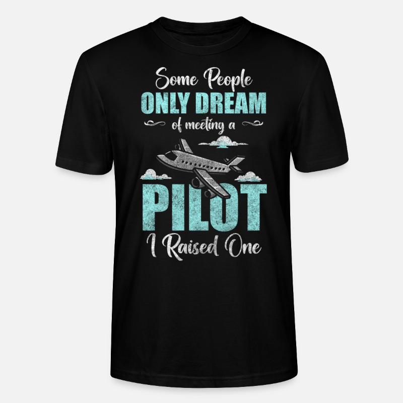 Flugzeug Flieger Flugplatz - Stanley/Stella Unisex Bio-T-Shirt CRAFTER - Schwarz