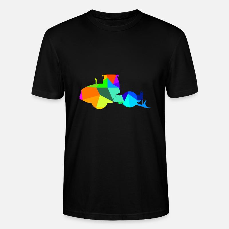 Steamroller arc-en-ciel polygone Véhicule de construction - T-shirt bio CRAFTER Stanley Stella Unisexe - noir