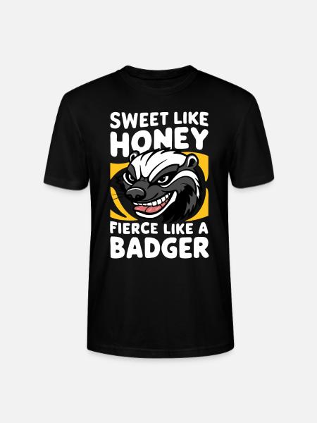 Dachs Honigdachs Tier - Stanley/Stella Unisex Bio-T-Shirt CRAFTER - Schwarz