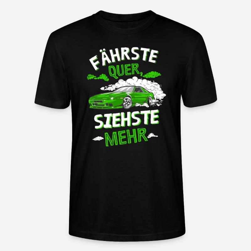 Fährste Quer siehste Mehr - Stanley/Stella Unisex Bio-T-Shirt CRAFTER - Schwarz