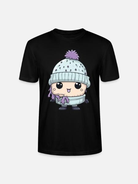 Winter Eskimo Comic Cute - Stanley/Stella CRAFTER Unisex Organic T-Shirt - black