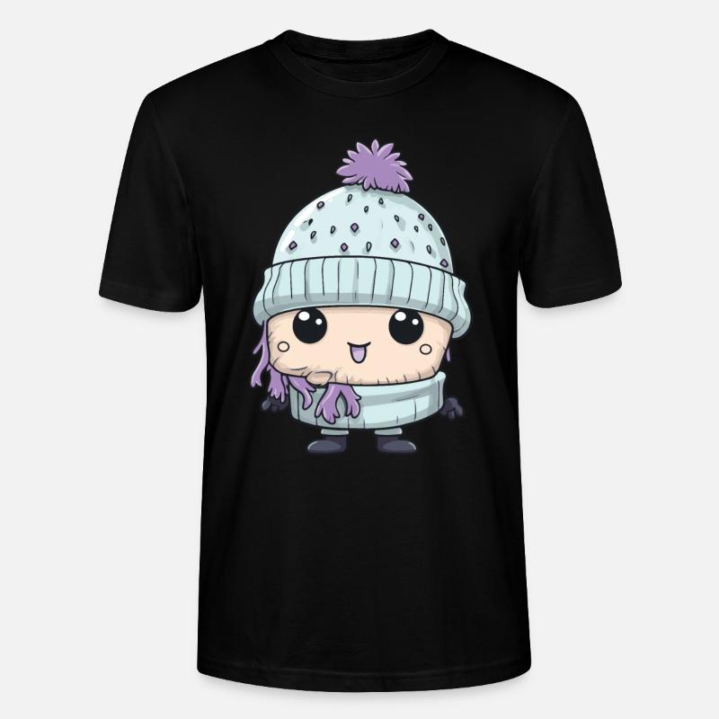Hiver Esquimau Bande Dessinée Mignon - T-shirt bio CRAFTER Stanley Stella Unisexe - noir
