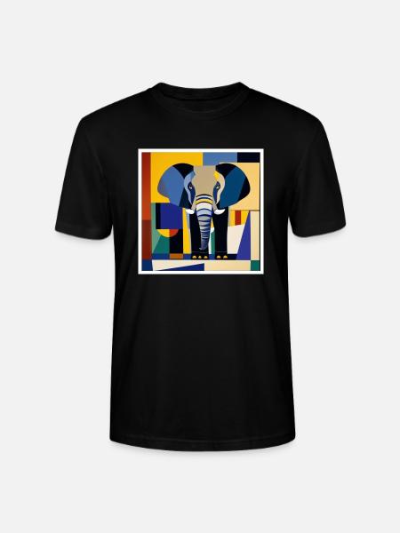 Éléphant sur un T-shirt comme art - T-shirt bio CRAFTER Stanley Stella Unisexe - noir