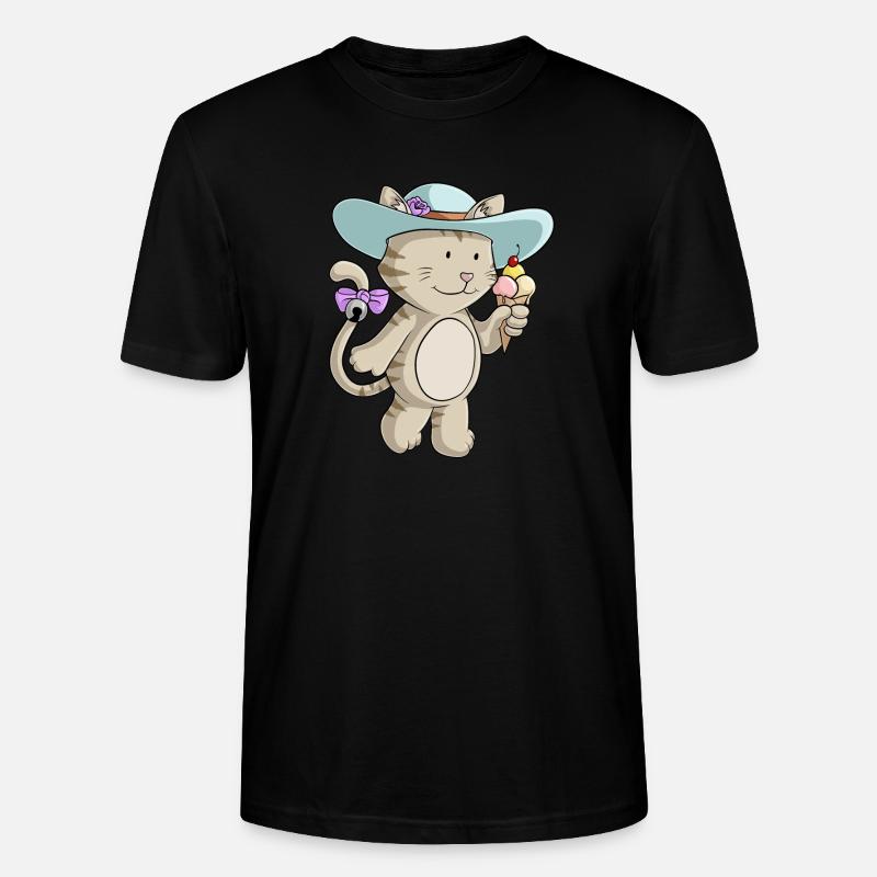 Sommer Katze Comic - Stanley/Stella Unisex Bio-T-Shirt CRAFTER - Schwarz