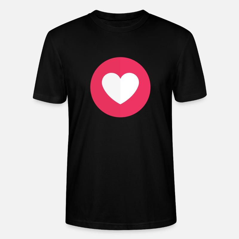 facebook heart - Stanley/Stella Unisex Bio-T-Shirt CRAFTER - Schwarz