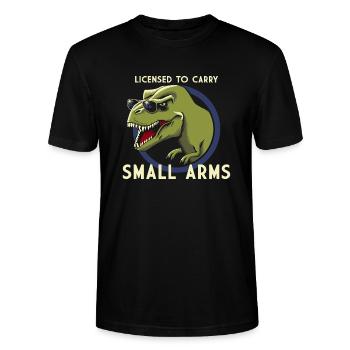 Licensed to Carry Small Arms - Stanley/Stella CRAFTER Unisex Organic T-Shirt - black - Front - Alina (178cm) & Michal (187cm)