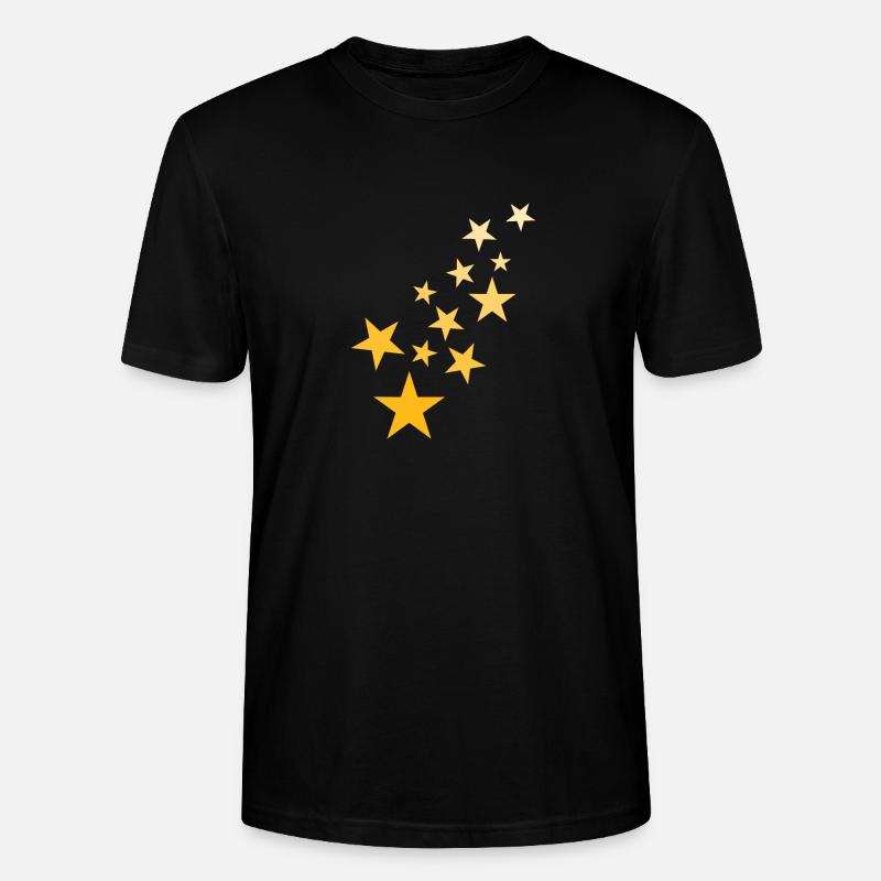 Stern Sternchen Muster Sternenhimmel - Stanley/Stella Unisex Bio-T-Shirt CRAFTER - Schwarz