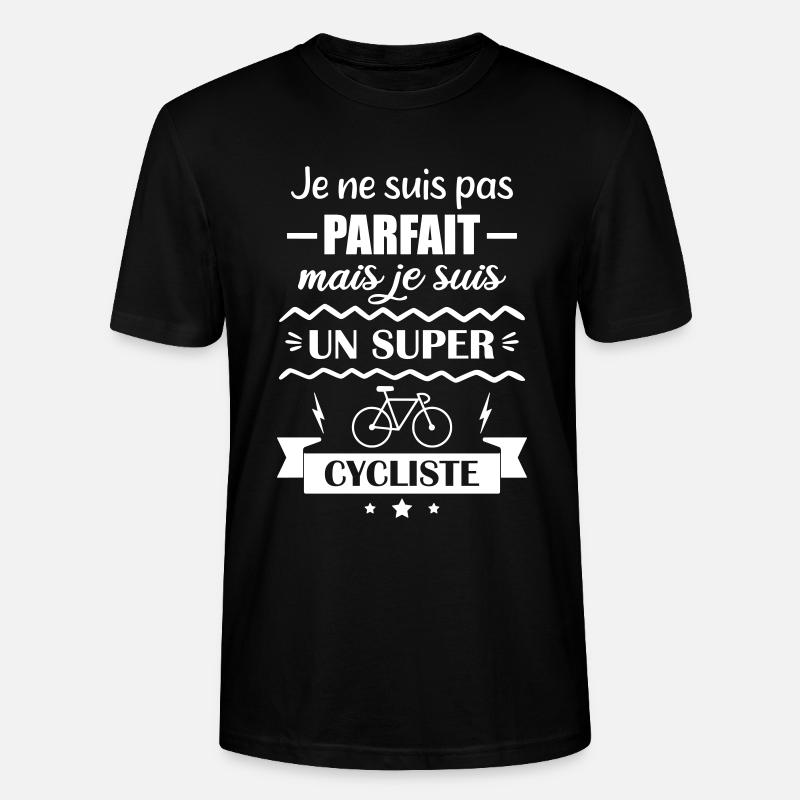 Super-Radfahrer - Stanley/Stella Unisex Bio-T-Shirt CRAFTER - Schwarz