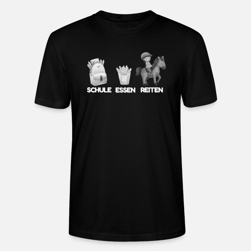 Schule Essen Reiten - Stanley/Stella Unisex Bio-T-Shirt CRAFTER - Schwarz