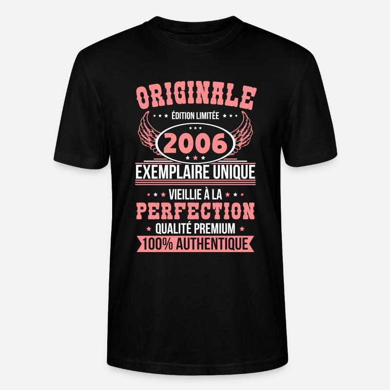 2006 – Einzigartiges Beispiel – Premiumqualität - Stanley/Stella Unisex Bio-T-Shirt CRAFTER - Schwarz