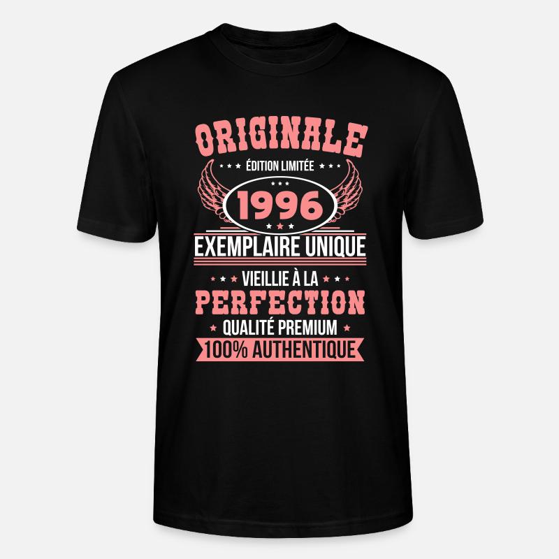 1996 – Unique example – Premium quality - Stanley/Stella CRAFTER Unisex Organic T-Shirt - black