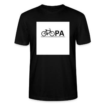 Bicycle T-shirt for grandpa - Stanley/Stella CRAFTER Unisex Organic T-Shirt - black - Front - Alina (178cm) & Michal (187cm)