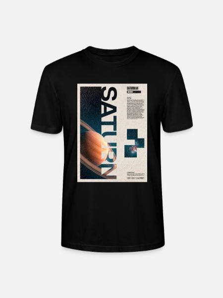 Saturn-Orbit-Poster - Stanley/Stella Unisex Bio-T-Shirt CRAFTER - Schwarz