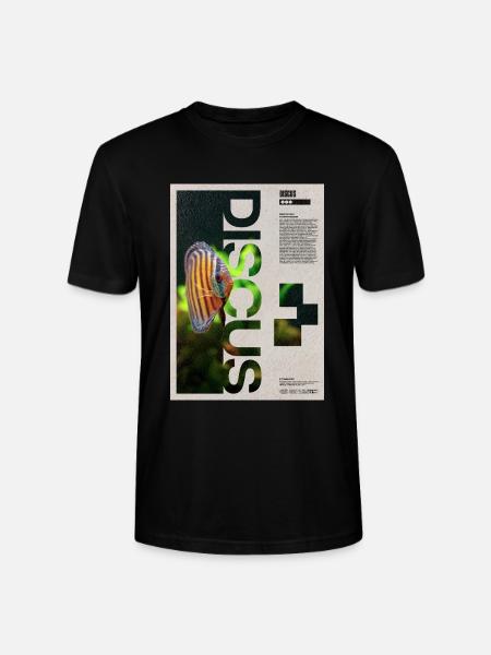 Diskusfischhalter-Porträtplakat - Stanley/Stella Unisex Bio-T-Shirt CRAFTER - Schwarz