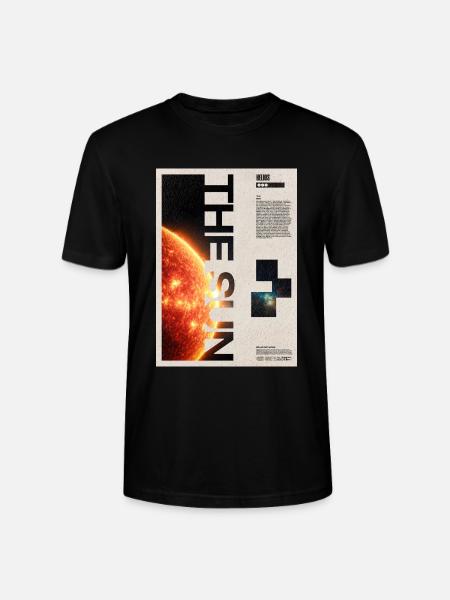 Vertikale Typografie des Sonnenausbruchs - Stanley/Stella Unisex Bio-T-Shirt CRAFTER - Schwarz
