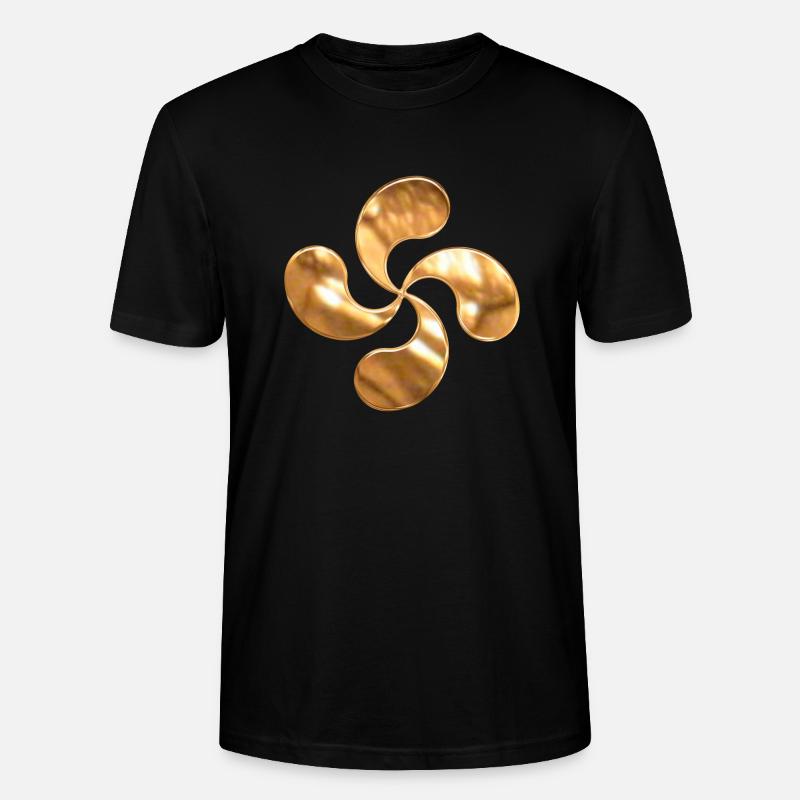 Basque cross - Stanley/Stella CRAFTER Unisex Organic T-Shirt - black