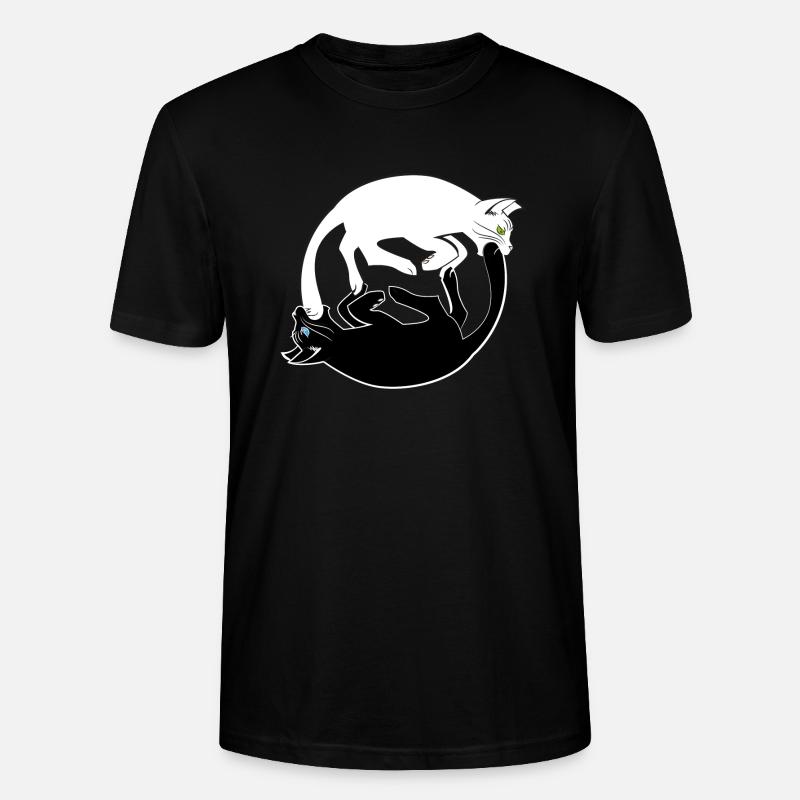 psychedelisch Katzen - Stanley/Stella Unisex Bio-T-Shirt CRAFTER - Schwarz
