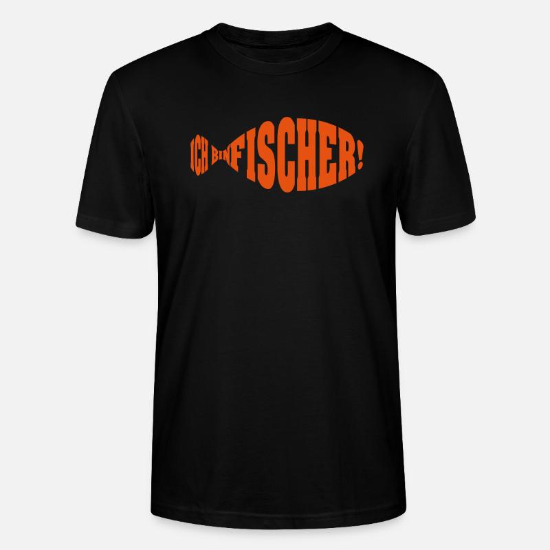 ich bin fischer - Stanley/Stella Unisex Bio-T-Shirt CRAFTER - Schwarz