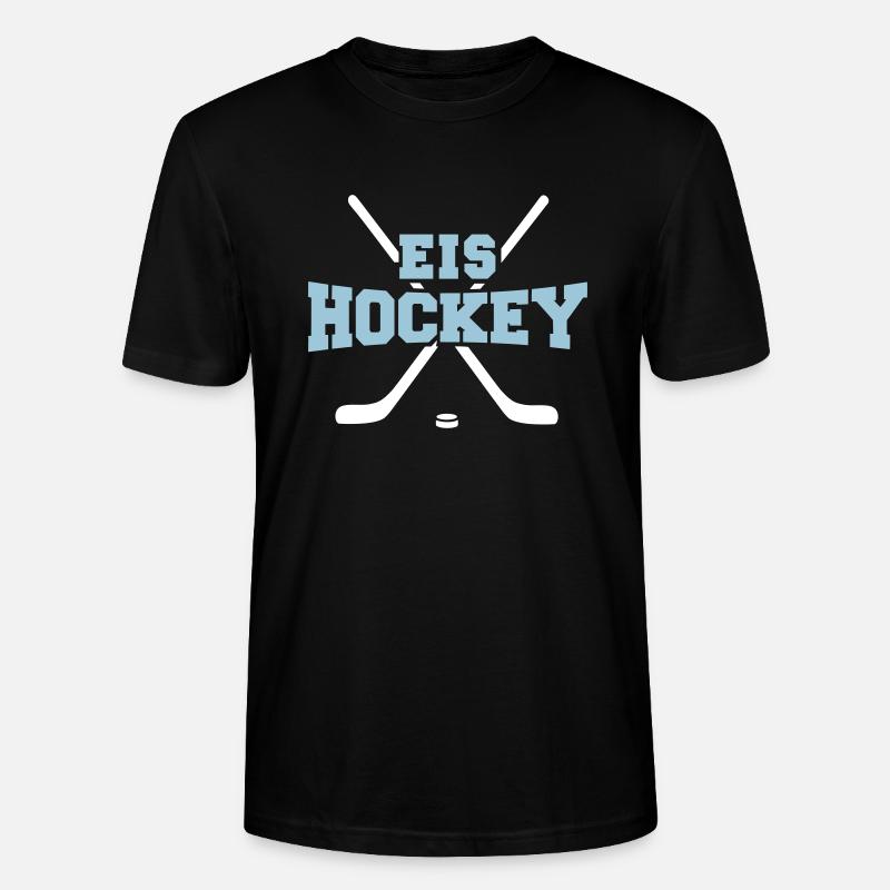 Eis Hockey 2C - Farbwechsel - Stanley/Stella Unisex Bio-T-Shirt CRAFTER - Schwarz
