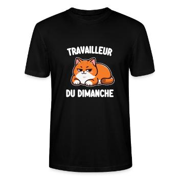 travailleur du dimanche - T-shirt bio CRAFTER Stanley Stella Unisexe - noir - Devant - Alina (178cm) & Michal (187cm)
