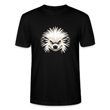 Porc-épic - T-shirt bio CRAFTER Stanley Stella Unisexe - noir - Devant - Alina (178cm) & Michal (187cm)