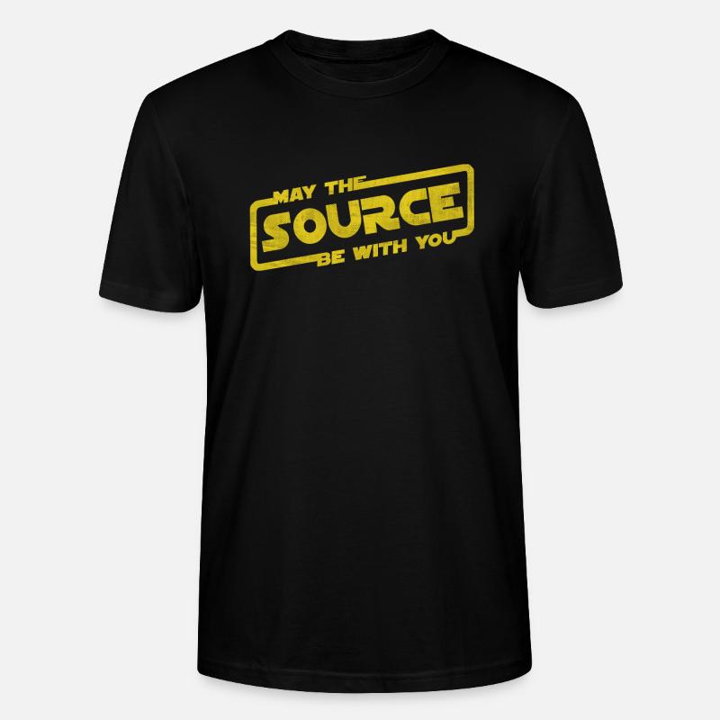 May The Source Be With You | Programmierer Coder - Stanley/Stella Unisex Bio-T-Shirt CRAFTER - Schwarz