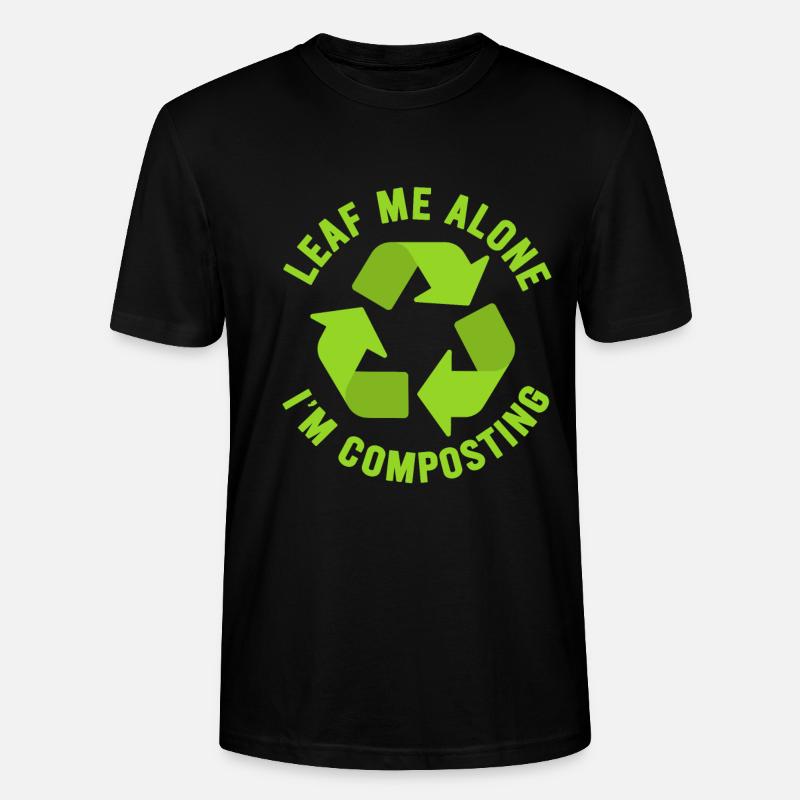 Leaf Me Alone Ich kompostiere - Stanley/Stella Unisex Bio-T-Shirt CRAFTER - Schwarz