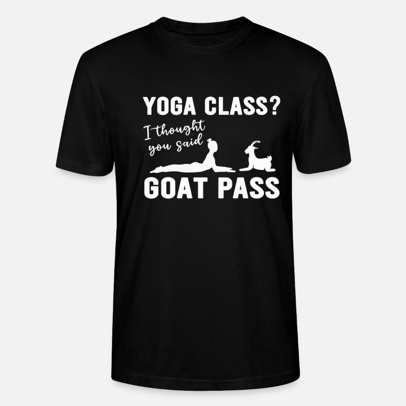 Yoga-Kurs oder Ziegenpass - Stanley/Stella Unisex Bio-T-Shirt CRAFTER - Schwarz
