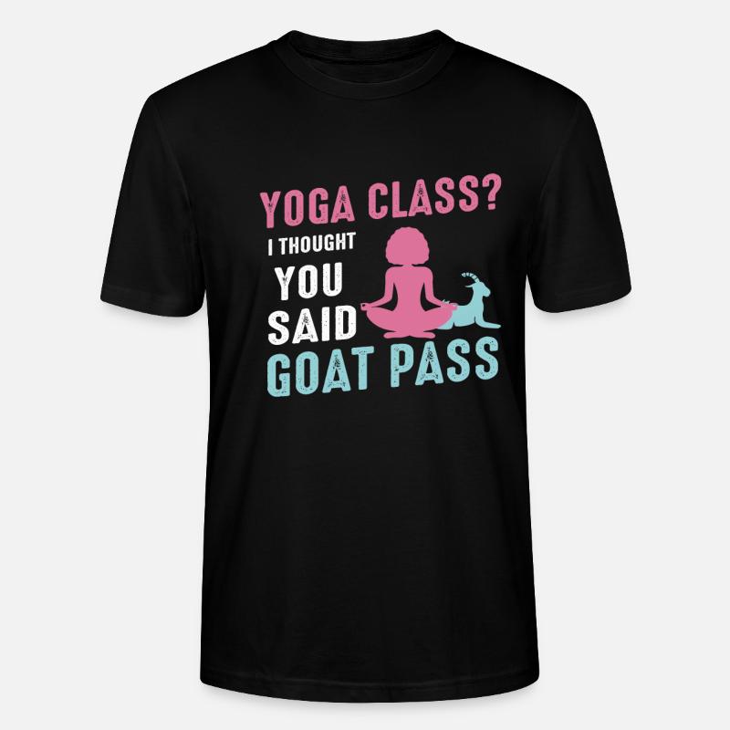 Yoga-Kurs oder Ziegenpass - Stanley/Stella Unisex Bio-T-Shirt CRAFTER - Schwarz