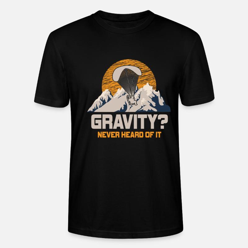 Lustiges Paramotor Gravitations-Meme - Stanley/Stella Unisex Bio-T-Shirt CRAFTER - Schwarz