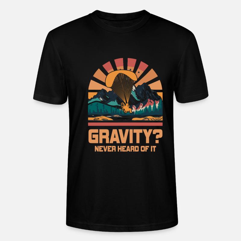 Lustiges Paramotor Gravitations-Meme - Stanley/Stella Unisex Bio-T-Shirt CRAFTER - Schwarz