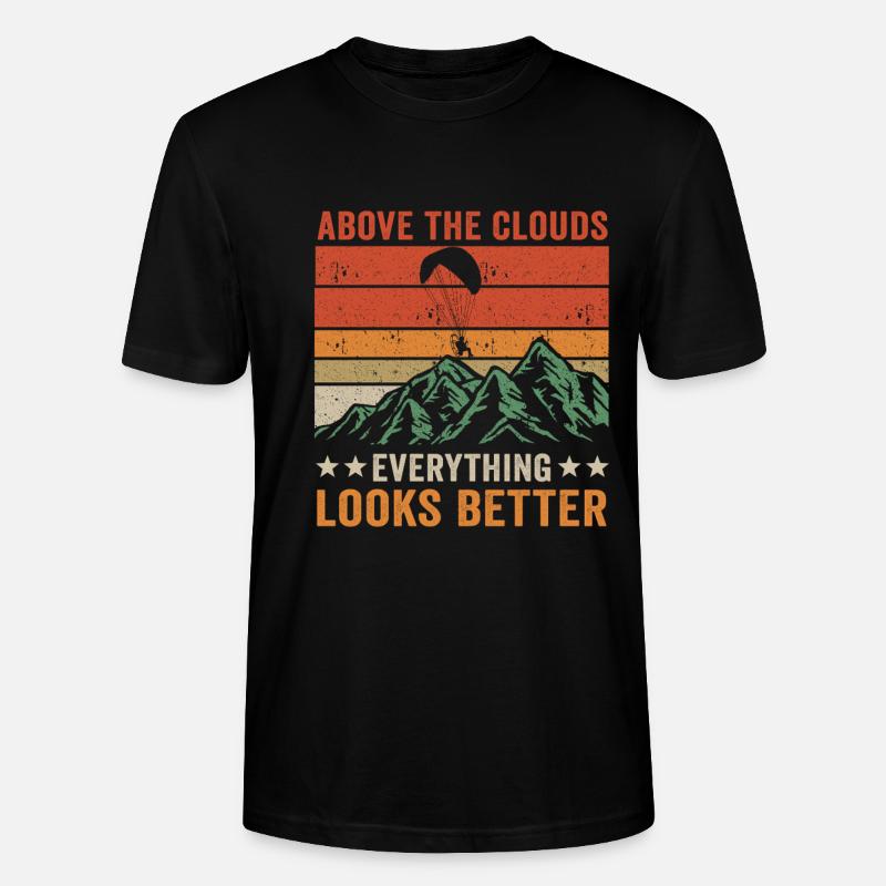 Über den Wolken Paramotor-Enthusiast - Stanley/Stella Unisex Bio-T-Shirt CRAFTER - Schwarz