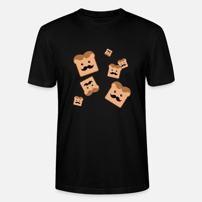 Toast mit Schnurrbart - Stanley/Stella Unisex Bio-T-Shirt CRAFTER - Schwarz