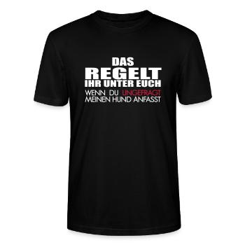 T-Shirt women Flexdruck vorne - Stanley/Stella Unisex Bio-T-Shirt CRAFTER - Schwarz - Vorne - Alina (178cm) & Michal (187cm)