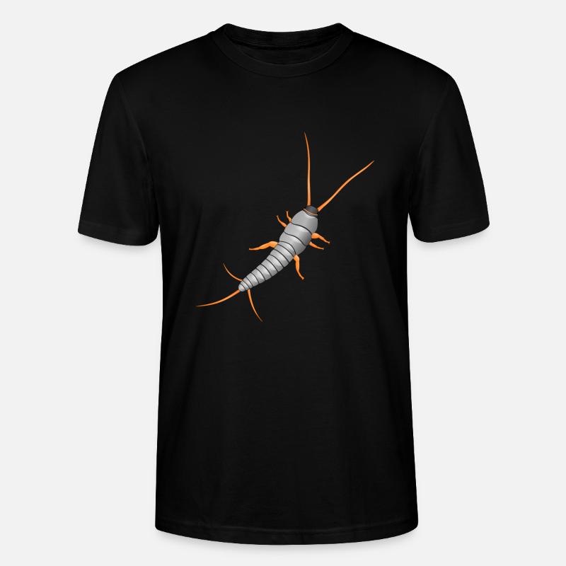 Silberfischchen, Lepisma saccharina, silverfish - Stanley/Stella Unisex Bio-T-Shirt CRAFTER - Schwarz