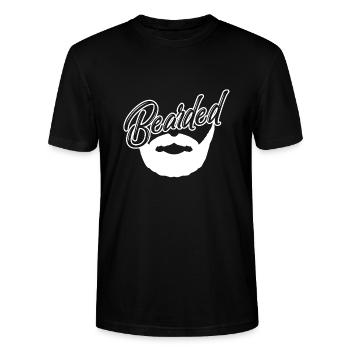 Bearded Bärtig Maskulin Männlich Haarig - Stanley/Stella Unisex Bio-T-Shirt CRAFTER - Schwarz - Vorne - Alina (178cm) & Michal (187cm)