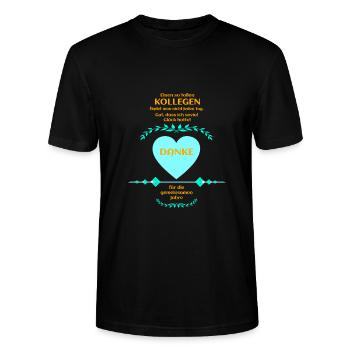Danke! Abschiedsfeier Arbeit Schule Beruf Geschenk - Stanley/Stella Unisex Bio-T-Shirt CRAFTER - Schwarz - Vorne - Alina (178cm) & Michal (187cm)