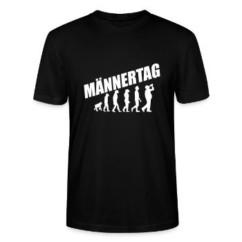 Fête des pères Fête des hommes - T-shirt bio CRAFTER Stanley Stella Unisexe - noir - Devant - Alina (178cm) & Michal (187cm)