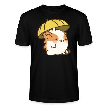 Regenschirm Hamster - Stanley/Stella Unisex Bio-T-Shirt CRAFTER - Schwarz - Vorne - Alina (178cm) & Michal (187cm)