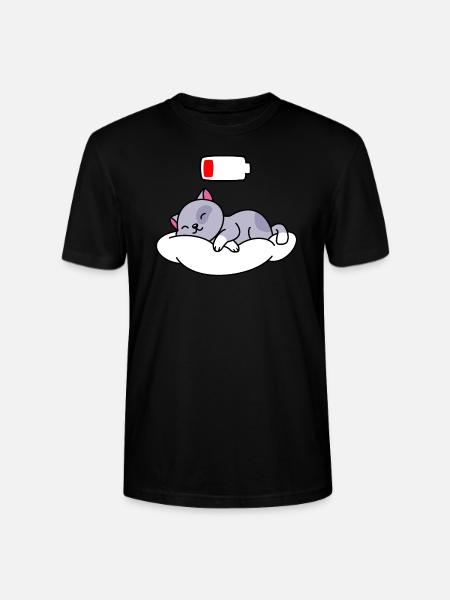 Chat Dormir mignon - T-shirt bio CRAFTER Stanley Stella Unisexe - noir