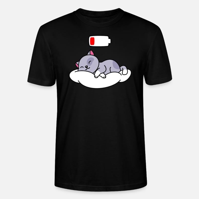 Chat Dormir mignon - T-shirt bio CRAFTER Stanley Stella Unisexe - noir