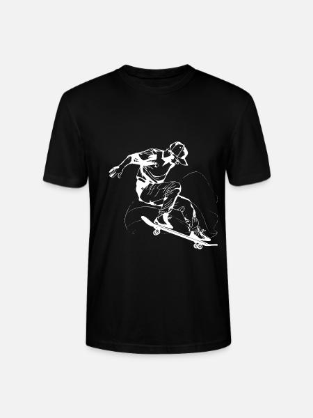 Skateboarder Sketch - Stanley/Stella CRAFTER Unisex Organic T-Shirt - black