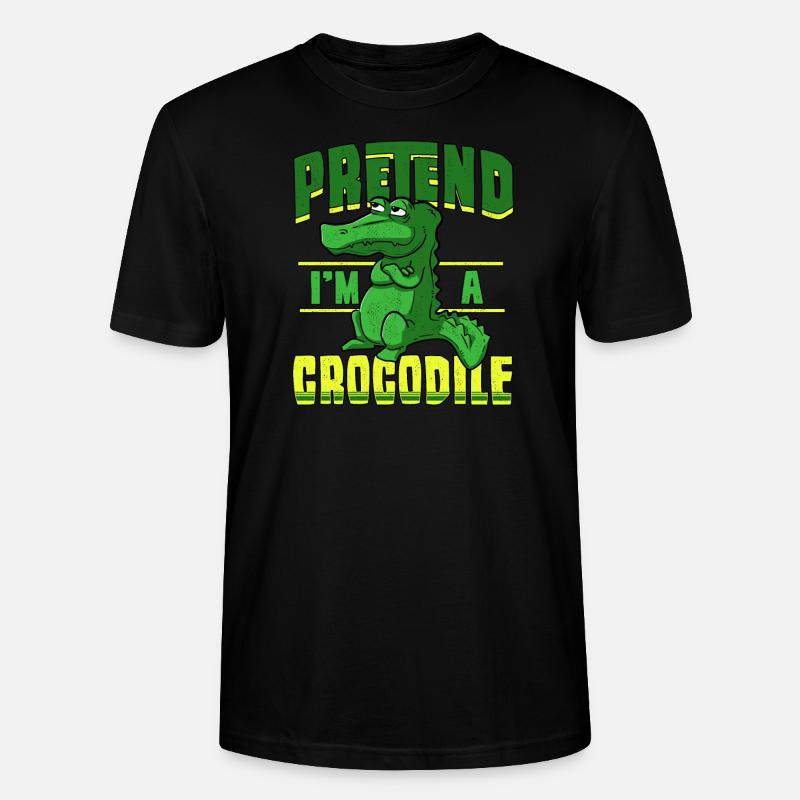 cooles Krokodil mit Spruch - Stanley/Stella Unisex Bio-T-Shirt CRAFTER - Schwarz